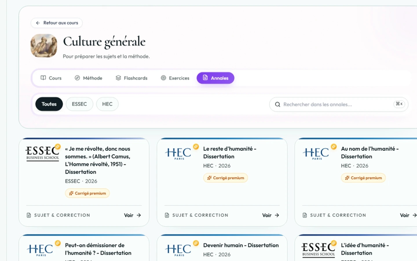 Dissertations disponibles - Culture générale