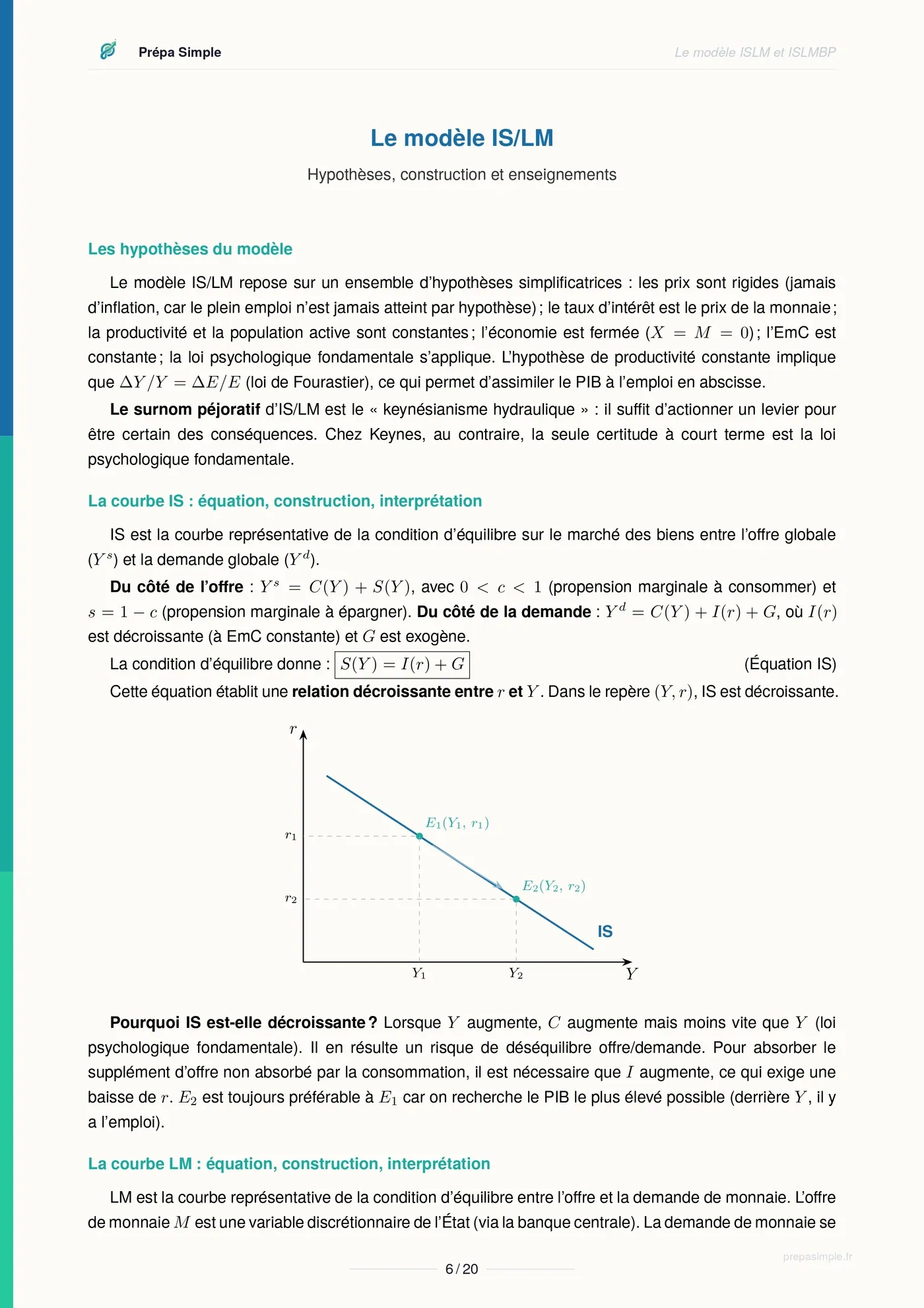 Extrait réel du cours ESH avec la nouvelle fiche
